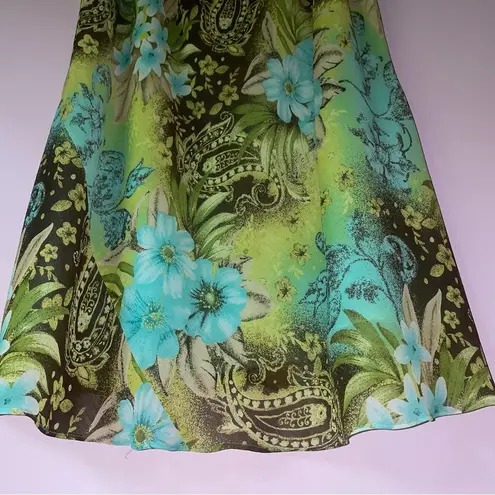 Lane Bryant  18/20 Maxi Skirt Tropical Floral Paisley Boho Pull On