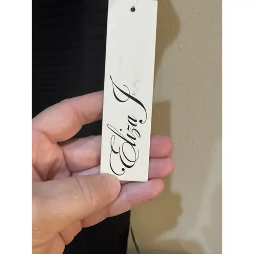 Eliza J Women Off the Shoulder MIDI Sweater Knit Dress Black Side Slit Ribbed