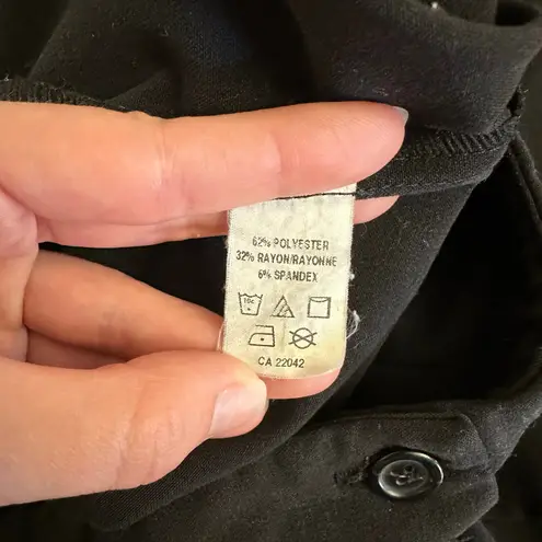 Margaret M Women’s 6 Wide Leg Pants Black Pull On Career Dress Slacks, Stretch