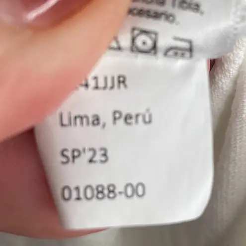 Nation Ltd Archer Ruffled Button Up Top sz Medium White EUC