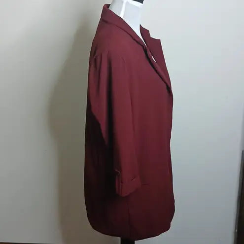 Stoosh by buckle womens red Ponte knit blazer size small