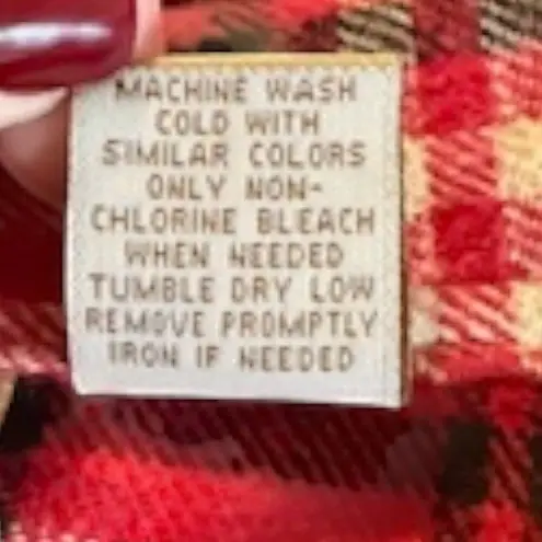 Mountain Lake Red Plaid Flannel Shacket Size M