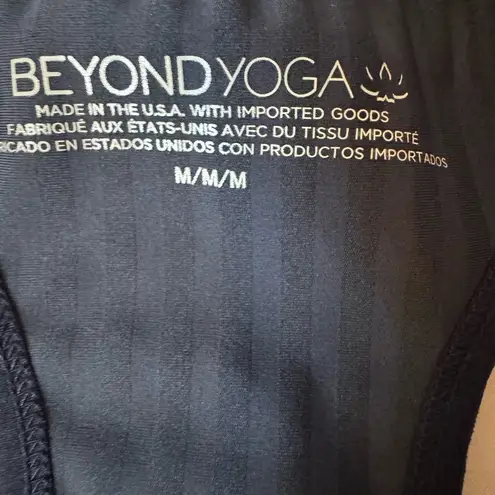 Beyond Yoga  Black Work It Over Long Line Bra Size M NWOT