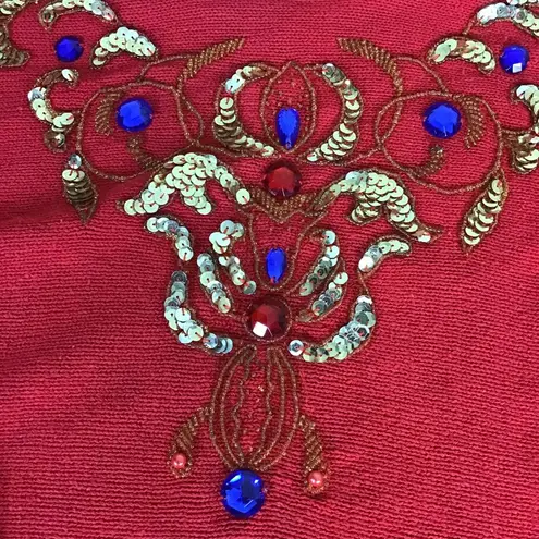 Diane Marco Vintage sequins Embellished off the shoulder Sweater Women size 18W