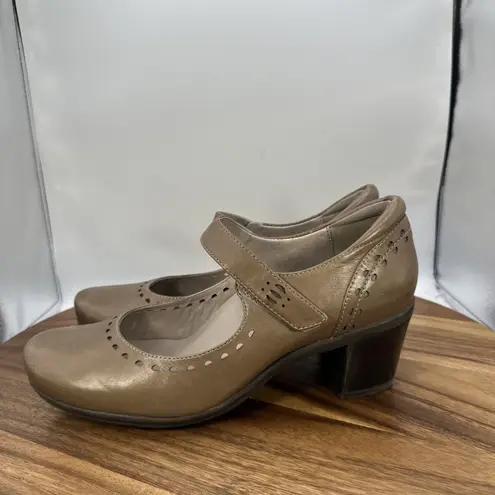 Abeo Penny Mary Jane Heels Shoes Brown Leather Retro Comfort Women's 10N Size 10