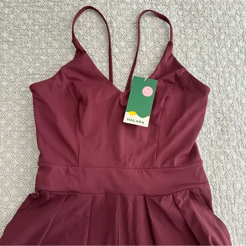 Halara New! Breezeful Backless Side Invisible Zipper Wide Leg Jumpsuit Size SP