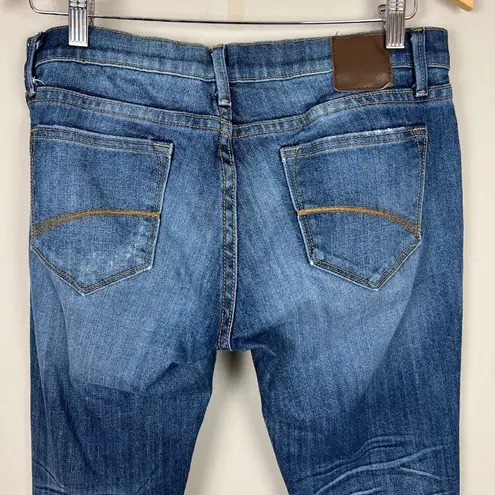 Driftwood Jeans Womens 29 Embroidered Flower Distressed Blue Denim Skinny