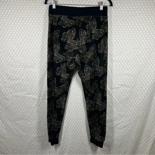 Johnny Was Johnny Wash Black Brown Zuri Butterfly Print Velour Jogger Pants