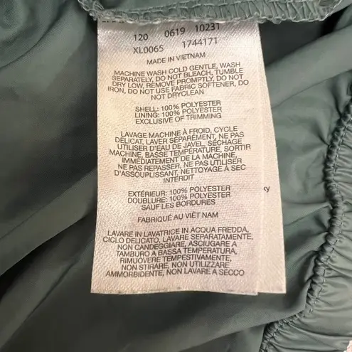 Columbia Morning View Windbreaker Mock Neck Jacket Size M Green Colorblock