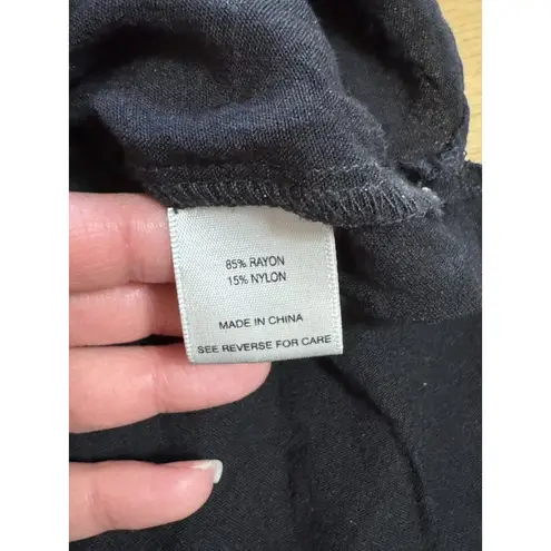 John Mark Button Down Short Sleeve Womens Shirt Size Small Black City Classic - Image 8