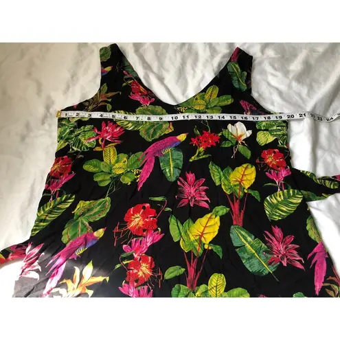 Mango  Casual Women's Floral Tropical Print Top Size Medium