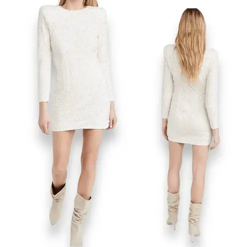 Retrofête Nikki Sequin Dress in White Size Small
