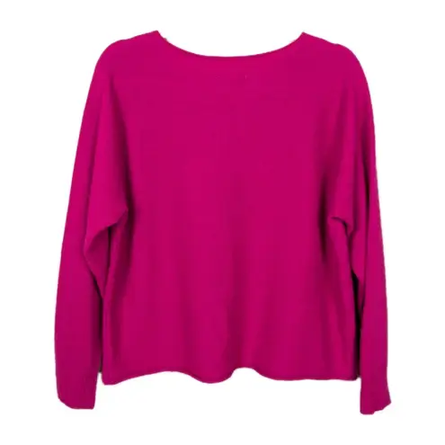 BIANCO & BLU Bright Pink Knit Sweater Merino Blend Long Sleeve Women's Small