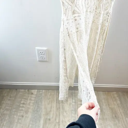 Jen's Pirate Booty Jen’s Pirate Booty Chaouen Lace Crochet Boho Maxi Dress Ivory XS