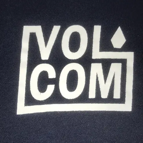 Volcom  zip up hoodie, front pockets long sleeve dark navy blue size L