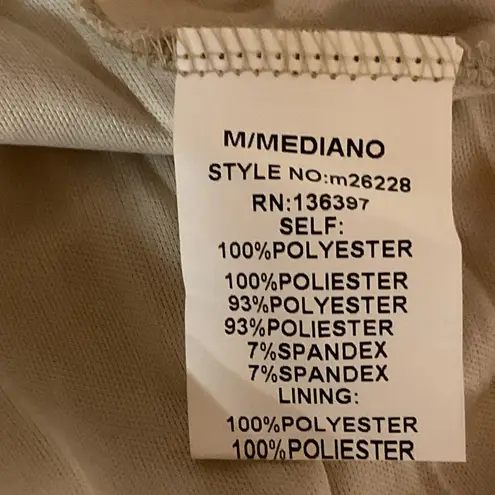 Maniju Floral Sleeveless Tiered Mermaid Style Skirt Prom Dress Size Medium NWT