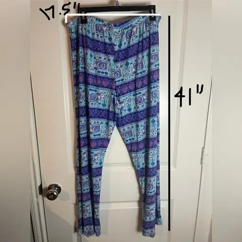 Unbranded Women’s Elephant Tribal Bohemia Pajama Pants Separate Bottoms Sz L