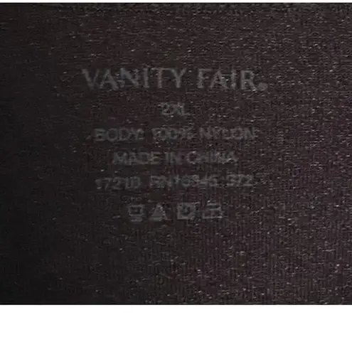 Vanity Fair Black Long Camisole Adjustable Straps Cami Tank Top ~ Plus Size 2X