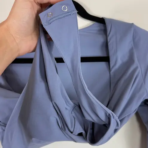 SKIMS Fits Everybody Long Sleeve Scoop Back Bodysuit in Slate Size Small