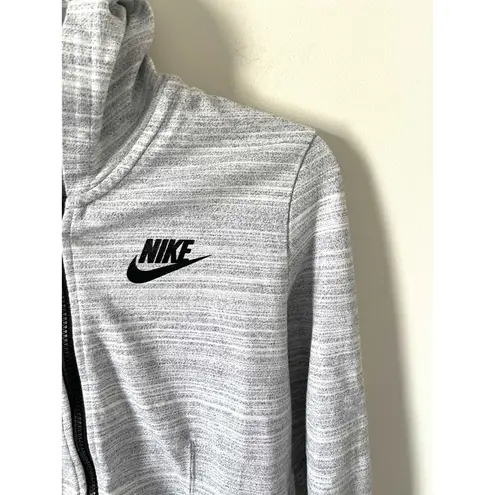 Nike  Full Zip Jacket Hoodie Black White Gray Size Medium