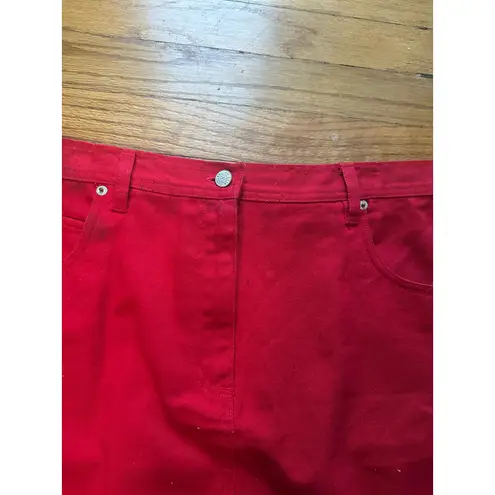 Bill Blass Red Denim Jean Skirt – Size 16P