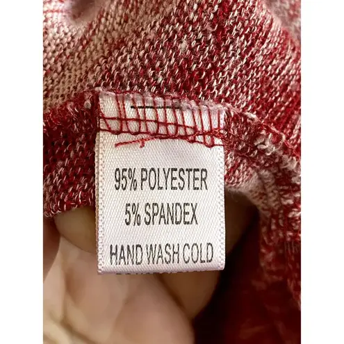 Wonderland by Orange Size Medium Sweater Cardigan Duster Red White Long Sleeve