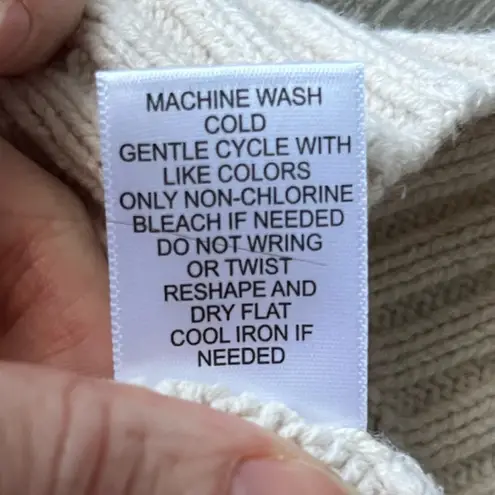 Sincerely Jules Cream Matching Cardigan Cropped Sweater Set Cozy Warm Winter M Size M