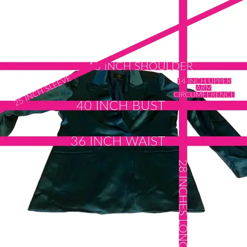 HOUSE OF HARLOW 1960 GREEN SATIN COCKTAIL BLAZER (M) Size M