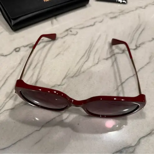 Max Mara Malibu9 MM0079 Sunglasses Deep Red NWOT