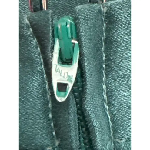 Vintage unbranded Teal Pencil High Waist Skirt with Front & Back Slits small Blue