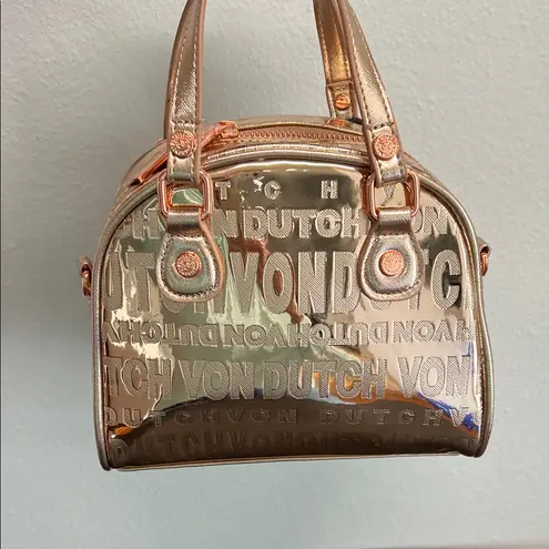 Von Dutch | Rose Metallic Gold Mini Bowling Bag
