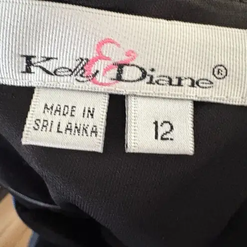 Kelly & Diane Skirt Womens Size 12 Multi Colorblock Abstract Bold Statement Black