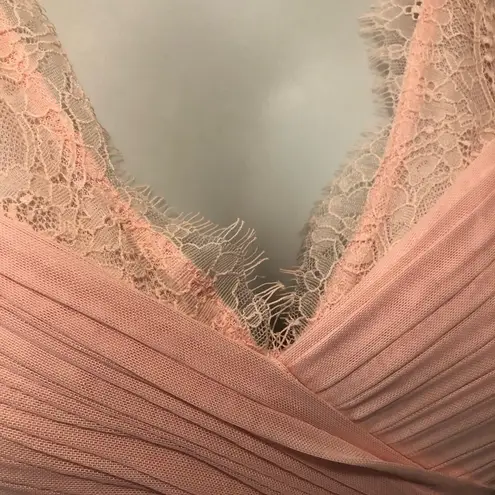 BHLDN By Anthropologie Nouvelle Fleur Bridesmaid Maxi Dress 10 Gown Light Pink