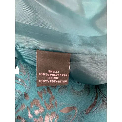 Investments  II Women's Metallic Teal Cardigan