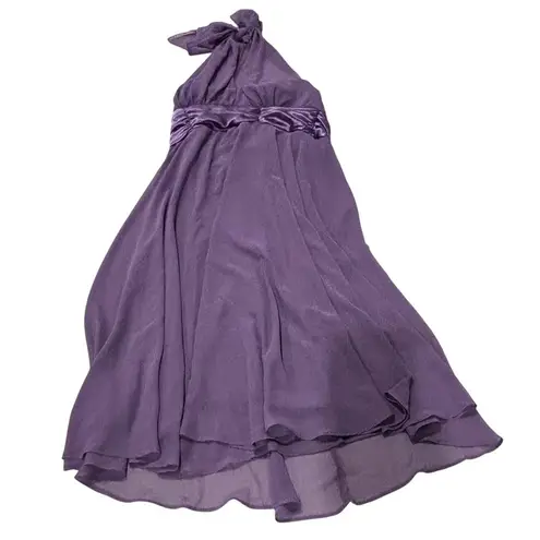 Connected Apparel Connected NWT Apparel Halter Backless Mauve Lavender Dress 16 Formal