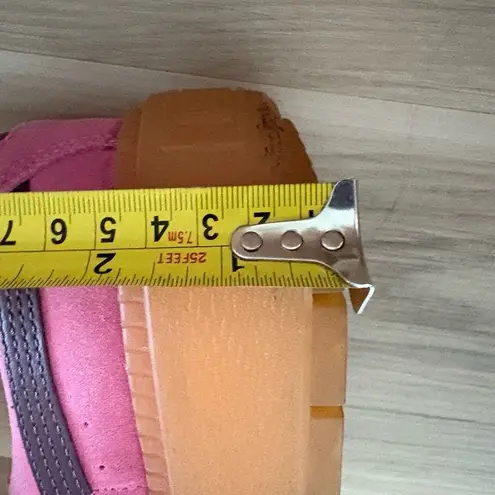 Puma  Platform Sneakers Size 8.5 Pink Suede Low Top Gum Sole Retro Streetwear - Image 7