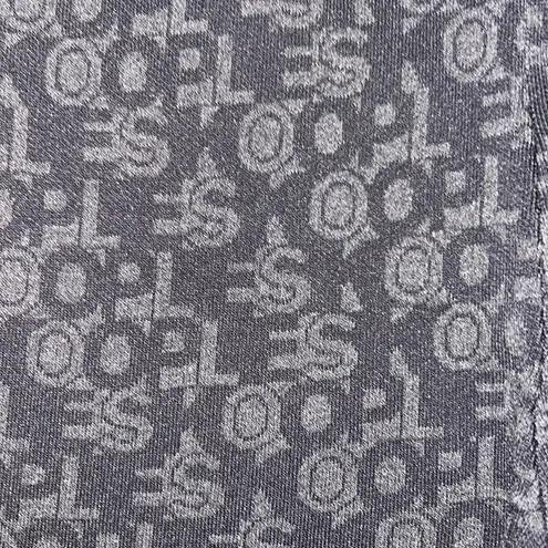 The Kooples Authentic All Over Black and Grey Logo Leggings Size Large NEW