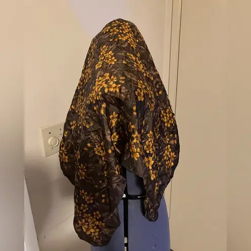 Vintage Scarf Italy Sunshine Fashions Floral Neutral