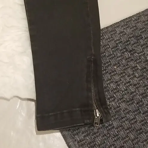 ANINE BING ππ CROPPED JEAN WITH ZIPPERS CHARCOAL