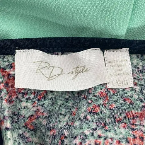 RD Style Racerback Dress Blue Green Size Large