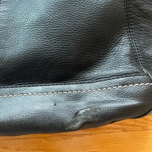 The Sak black genuine leather shoulder bag