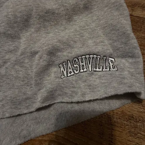 None Gray Athletic Shorts with Elastic Waistband