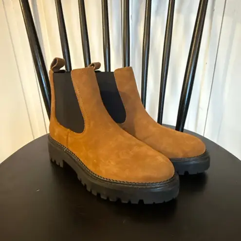 Caslon water repellant chestnut suede Chelsea boot 6