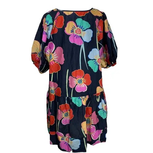 Velvet by Graham & Spencer Floral Dress Size M Puff Sleeve Boho Cotton Silk Size M