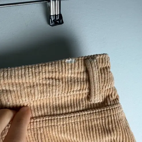 Ba&sh Womens High Rise Tapered Corduroy Trousers Tan Size 1 Best Fits Size 4-6