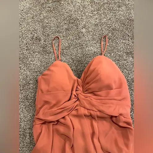 Kennedy Blue Coral/Orange Bridesmaids Dress Jeslyn Style