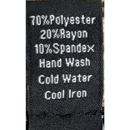 Clara Sun Woo Tunic Size Large 3/4 Sleeves Green Abstract Artsy Business Casual