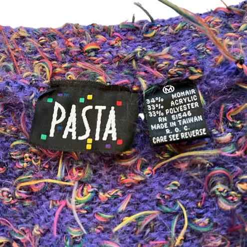 Pasta Vtg 90’s Purple Mohair Blend Confetti Sweater, Sz M Size M