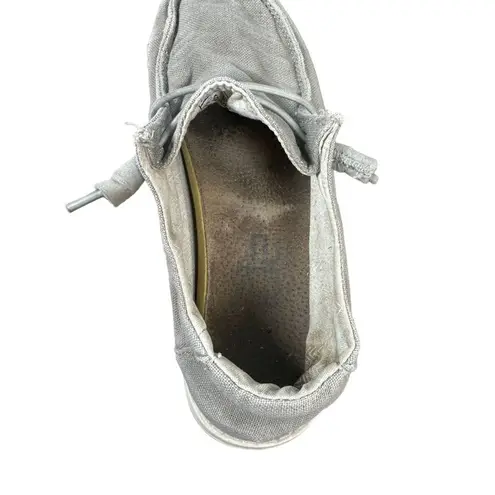 Hey Dude Wendy Chambray Light Grey Slip On Shoe Women's Size 6