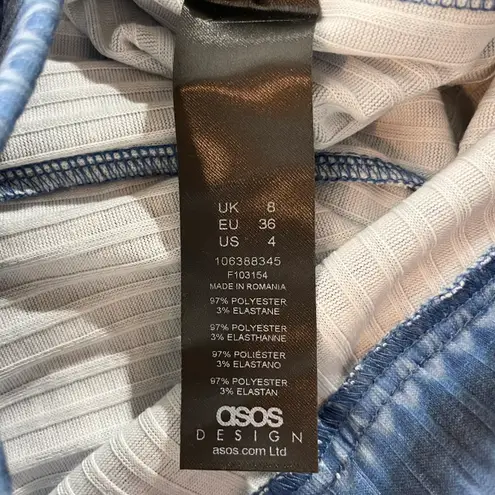 ASOS New  Flare Trouser Ribbed Flared Pants Ombre Wavy Stripe Blue Multi Size 4 - Image 19